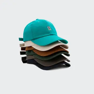 Fashion Gorras Custom Design Embroidery Logo Sport Hat Cotton Dark Green Unstructured Baseball Cap