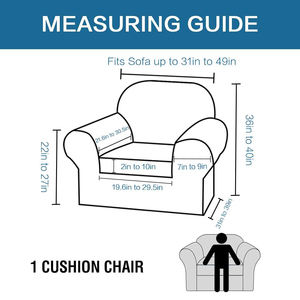 أغطية أريكة قابلة للتمدد لأغطية أريكة وسادة واحدة أغطية أريكة لغرفة المعيشة تتميز بنسيج مخملي سميك بقاع مرن - Product Image 3