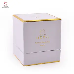 Flexography Luxury Personalized Cardboard Black Gift Jars Candle Packaging Boxes For Candles