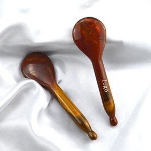 Natural China tradicional Facial Gua Sha herramienta cuchara forma Mookaite jaspe acupuntura raspado masaje curación para el cuidado de la salud - Product Image 2