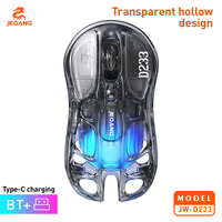 Souris de jeu transparente double mode Jeqang, ergonomique, rétroéclairée RGB, pour ordinateur portable et ordinateur de bureau, en stock
