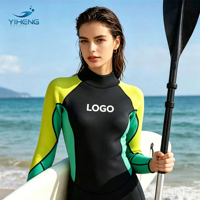 Combinaisons de plongée pour femmes, vente en gros, fermeture éclair dorsale, haute élasticité, 3 mm, imperméables, respirantes, imprimées, pour le surf et la voile