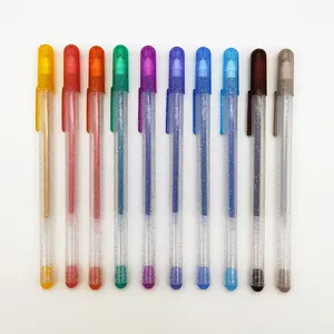 2020 रंग कई जेल कलम स्टेशनरी 0.5mm रंगीन नीले, लाल चांदी सोना सफेद फिर से भरना इंद्रधनुष चमक जेल कलम सेट 12 24 - Product Image 3