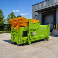 Station de compactage des déchets mobiles 15 m³ avec force de compression de 340 kN et contrôle PLC