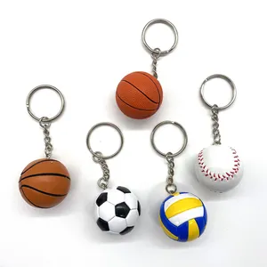 스포츠 열쇠 고리 자동차 브랜드 축구 열쇠 고리 3D 농구 키 체인 선물 열쇠 고리 플레이어 배구 열쇠 고리