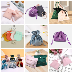 Eastsunshine Hot Bán OEM biểu tượng tùy chỉnh dây kéo trang sức <span class=keywords><strong>Pouch</strong></span> Chất lượng cao đám cưới cá nhân nhung trang sức <span class=keywords><strong>Pouch</strong></span> - Product Image 4