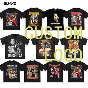 Wholesale Men Acid Wash T shirt Streetwear hip hop 100% cotton t shirts with logo customize oversized vintage t-shirt