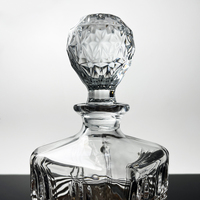 Carafe à whisky vintage grande capacité 900 ml en verre gravé sans plomb avec bouchon et logo personnalisé pour cadeaux d'affaires