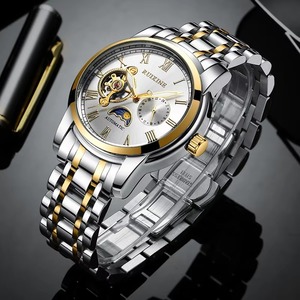 Montre automatique de luxe pour homme en acier, marque OEM, mouvement mécanique doré, modèle R835 - Product Image 4