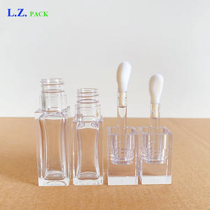 Tubos <span class=keywords><strong>de</strong></span> Brillo Labial Cuadrados Transparentes <span class=keywords><strong>de</strong></span> 6ml, 8ml y 10ml con Pincel Grande, <span class=keywords><strong>Precio</strong></span> <span class=keywords><strong>de</strong></span> Promoción LZ Pack, Etiqueta Privada, Envases Únicos para Brillo Labial - Product Image 5