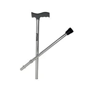 Bastão de ferro inteligente dobrável, bastão de caminhada ajustável para homens idosos