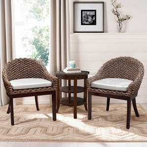 Classic Antique-Look <b>Dining</b> <b>Chair</b> Handmade Water Hyacinth Wicker for Home Furniture - Product Image 1