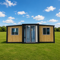 Maison conteneur modulaire pour bureau mobile, durable, extensible, avec revêtement en laine de roche et dimensions personnalisables selon vos besoins