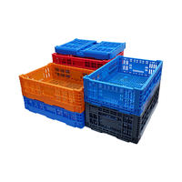 Boîte de panier pliable empilable pour fruits et légumes Panier pliable pour fruits Caisses à légumes Boîte de rangement pliante en maille plastique