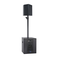 Système de sonorisation professionnel avec haut-parleur coaxial 6,5 pouces et caisson de basses actif 12 pouces avec pied télescopique pour événements