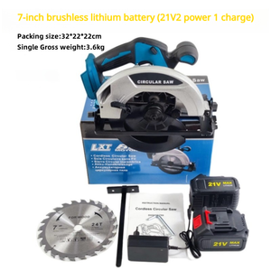 <span class=keywords><strong>Sierra</strong></span> Eléctrica Circular Industrial de 7 y 9 Pulgadas, Máquina de Corte de Madera Portátil, <span class=keywords><strong>Sierra</strong></span> Eléctrica <span class=keywords><strong>Pequeña</strong></span> con Batería de Litio Enchufable - Product Image 6