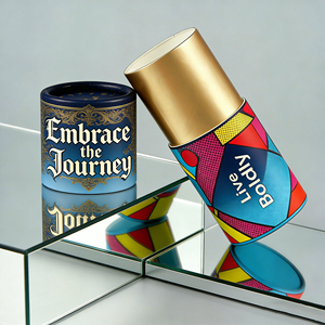 Emballage en <span class=keywords><strong>tube</strong></span> de papier personnalisé écologique pour baume à lèvres et déodorant, conteneur cosmétique en kraft à poussoir - Product Image 1