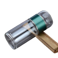 Verre à thé étanche Portable 350ML, verre à boisson à Double paroi, infuseur avec filtre et séparateur de thé pour boire