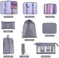 Sac de rangement pour valise de voyage avec logo personnalisé, ensemble de 9 cubes organisateurs de compression, organisateur de bagages de voyage, sacs de rangement