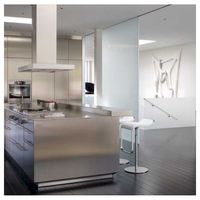 Prima Modular Armoire de cuisine extérieure moderne en acier inoxydable 316, écologique, avec robinet, charnière, finition laquée, évier et glissière de tiroir pour la maison