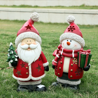 Sculpture géante de chapeau de Père Noël en fibre de verre, grandes statues de boîtes cadeaux de Noël pour centres commerciaux, décoration murale intérieure, photo de vacances