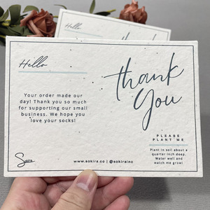 Thân thiện với môi thẻ bán buôn tùy chỉnh in phân hủy sinh học hạt giống plantable thẻ giấy cho Cảm ơn bạn bưu thiếp thiệp chúc mừng - Product Image 6