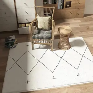 Best Selling Custom Modern Geometric Printed Carpets and Rugs Faux Wool Floor Mat for Living Room