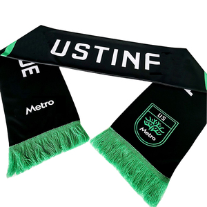 Sciarpa da calcio <span class=keywords><strong>Vintage</strong></span> personalizzata all'ingrosso sciarpa lunga con nappine in acrilico grosso con bandiera nazionale per tifare i fan - Product Image 3