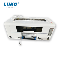 Mesin Printer UV DTF LINKO Popular A3, Mesin Printer UV DTF Kecil, Stiker Kristal, Cangkir Kaca, 2 Head Print I1600U