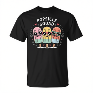 Camiseta de Playa de Verano Popsicle Squad, Unisex, Manga Corta, Cuello Redondo, Impresión Digital, Promocional para Adultos - Product Image 3