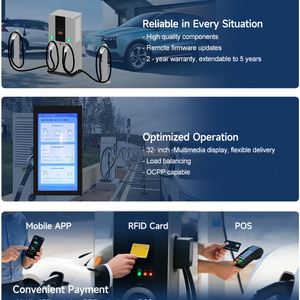 Cargador Rápido para Vehículos Eléctricos de Alta Potencia 240/320kW CC, Cuatro Pistolas, Montaje en Suelo, Estación de Carga Comercial, OCPP 1.6, CCS GBT, Entrada de 380V, OEM - Product Image 4