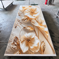 Panneaux muraux en PVC imprimés en 3D effet marbre UV, 1220x2440x3mm, haute brillance, imperméables, pour la décoration intérieure en gros, directement de l'usine