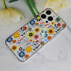 Funda Transparente para Teléfono con Diseño de Flores Holográficas Pastel Wildflower para iPhone 6 <span class=keywords><strong>7</strong></span> <span class=keywords><strong>X</strong></span> 11 12 13 14 15 16 17 Pro Max Samsung S26U - Product Image 1