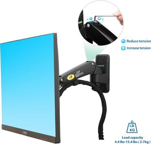 NB North Bayou TV Monitor Soporte de montaje en pared Movimiento completo Articulado giratorio para monitores de 17-27 pulgadas con resorte de gas NB F120 - Product Image 4