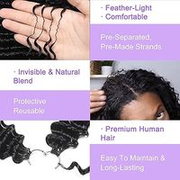 Prix d'usine 100% Cheveux Humains Ondulés Crochet Braids Machine Double Trame Ondulations Personnalisables Couleurs Extensions de Cheveux en Gros