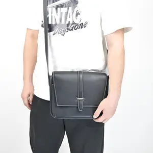 Hot Sale Men's Mini Shoulder Crossbody Tote Bags Strap Leather Phone Bags For Traveling