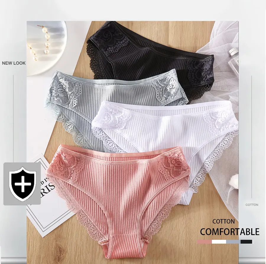 FINETOO Großhandel Baumwolle Höschen 3 teile/los einfarbig Frauen Höschen Komfort Unterwäsche Haut freundliche Brief Sexy Low-Rise Höschen