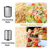 Elektrische groentesnijder, -schaaf en -molen 800W roestvrij staal voor kaas, noten, salade, keuken, thuisgebruik, hoge efficiëntie