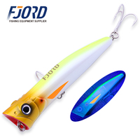 Leurres flottants imprimés en plastique ABS FJORD 80g, 180mm, appâts artificiels durs pour la pêche en eau salée, marlin, maquereau