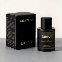 Flacons de parfum cylindriques noirs mats de luxe 100ml 30ml 50ml, conteneurs vides pour parfum à col serti, flacon de parfum en verre avec couvercle