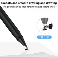 Fonken — stylet 2 en 1 Double face de précision pour écran tactile, stylo à pointe Fine, universel, en métal, pour tablette, nouveau Design