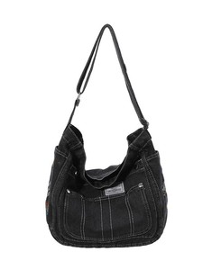 Sac fourre-tout vintage en jean bleu brumeux Qingchuan, couleur unie, fermeture à bouton, sac bandoulière portable à sangle unique pour usage quotidien et voyage - Product Image 3