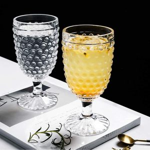 315ml 10,5 oz estilo Vintage estilo europeo Medieval Retro patrón en relieve tallo corto Mini volumen tazas <span class=keywords><strong>de</strong></span> vidrio antiguas - Product Image 6