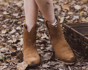 Bottes de <span class=keywords><strong>cowboy</strong></span> western brodées en cuir véritable marron, à bout pointu et tige <span class=keywords><strong>courte</strong></span>, style vintage américain, personnalisées par le fabricant - Product Image 3