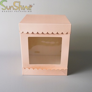 Wholesale Cheap 8 10 12 Inch Tall Cake Box With Clear Window Extra Tall Cake Box Cardboard Cake Pop <b>Boxes</b> Wholesale - Product Image 3