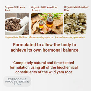 Crema de ñame salvaje de equilibrio orgánico certificada por USDA, alivio de la menopausia PMS, Etiqueta Privada, cuidado de la piel con ingrediente principal de Camelia - Product Image 3