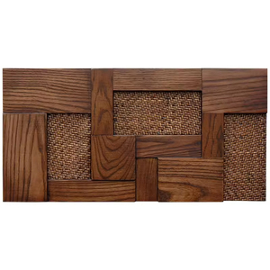 Panneaux d'art d'intérieur de luxe, carreaux muraux décoratifs <span class=keywords><strong>en</strong></span> <span class=keywords><strong>bois</strong></span>, mosaïque <span class=keywords><strong>en</strong></span> <span class=keywords><strong>bois</strong></span> écologique pour la <span class=keywords><strong>décoration</strong></span> murale et de plafond des hôtels et des salons - Product Image 3
