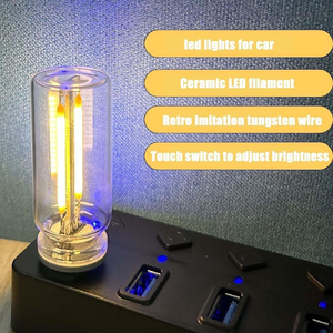 Lámpara Nocturna de Botella de Vidrio LED de Cerámica USB, Lámpara de Escritorio Mini Romántica con Control Táctil para Decoración de Dormitorio - Product Image 5