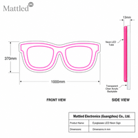 Letrero de Neón para Gafas, 12V, Luz LED Pequeña, Color y Tamaño Personalizados, Logotipo de Gafas, Letrero de Neón para Decoración de Tiendas Ópticas