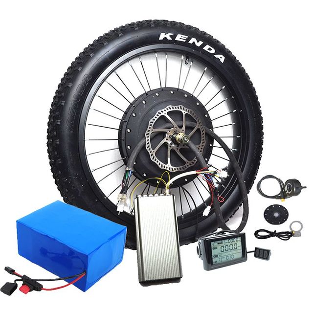 Manufacturer 2000W Bldc Motor Electric Cycle Kit with LCD Display 72v 190mm Fat Tire Conversion Kit 1000W E-Bike Kit